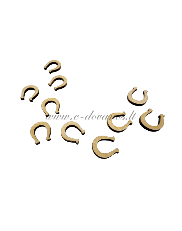 Medinių pasagėlių rinkinys dekoravimui