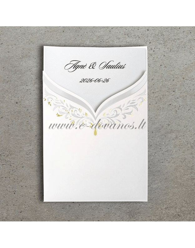 Kvietimas - atvirukas „Jaunoji ir jaunikis“  1