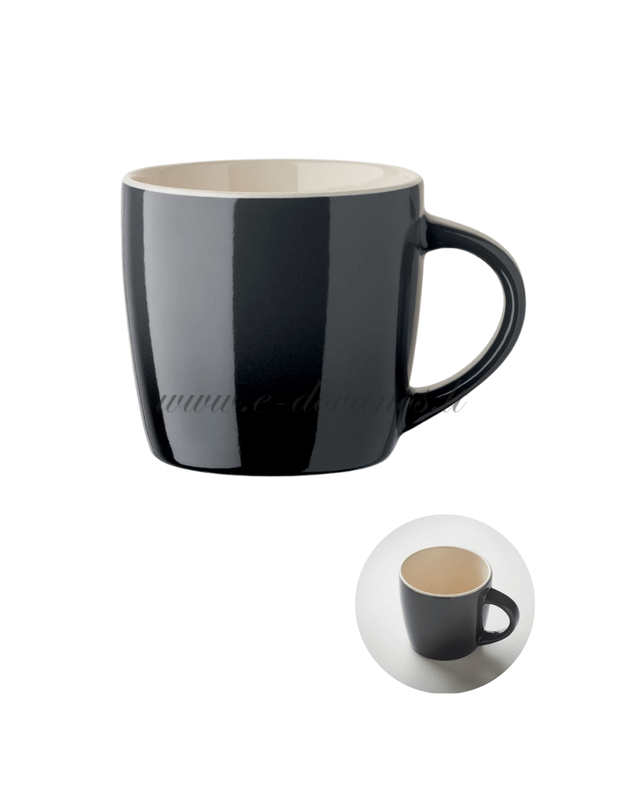 Juodas keramikinis puodelis „Ombre“