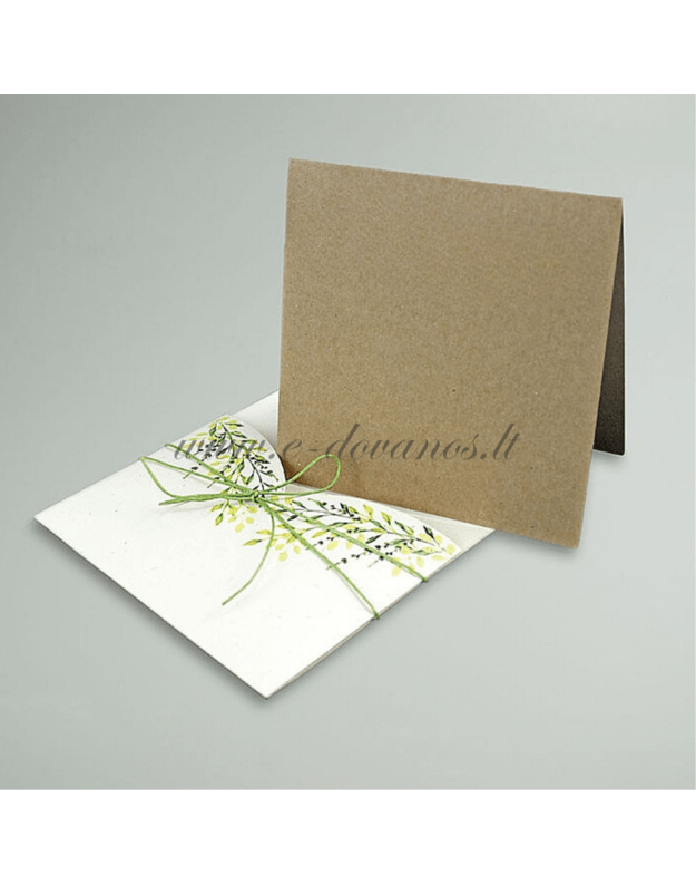 Kvietimas - atvirukas „Laukinės gėlės“ iš eko popieriaus