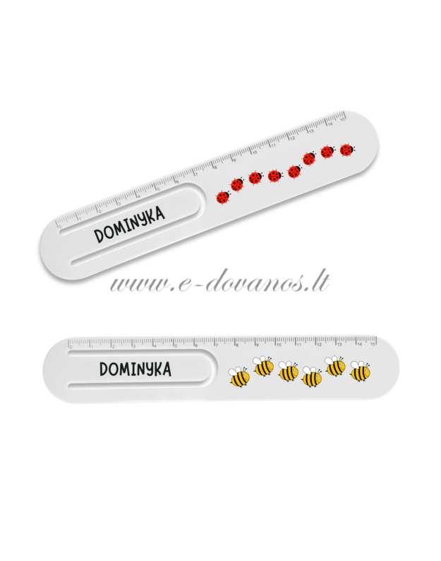 Liniuotė su pasirinkta spauda (15 cm)