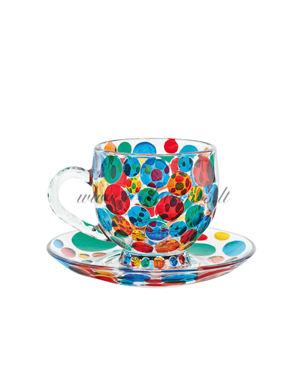 Venecijos krištolo puodelis su lėkštute „Malmo“