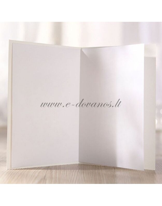 Kvietimas - atvirukas „Baltoji puokštė“  2
