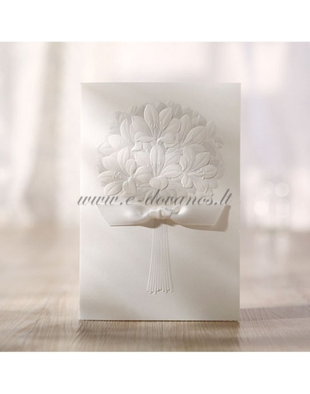 Kvietimas - atvirukas „Baltoji puokštė“ 