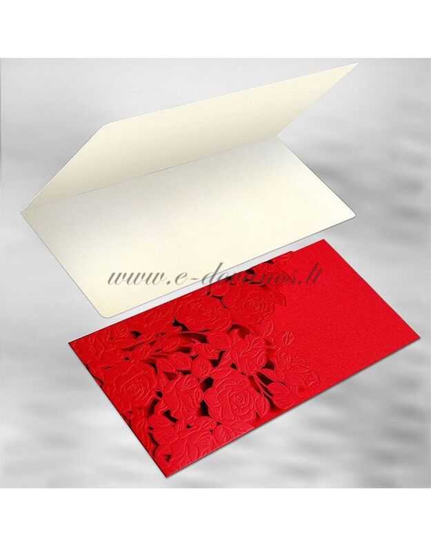 Kvietimas - atvirukas „Rožės“ 1