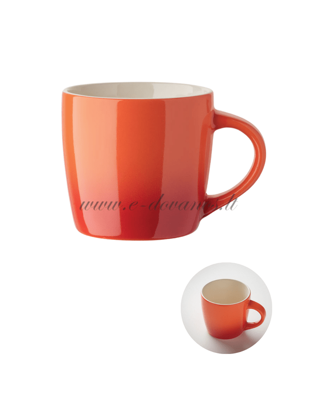 Oranžinis keramikinis puodelis „Ombre“