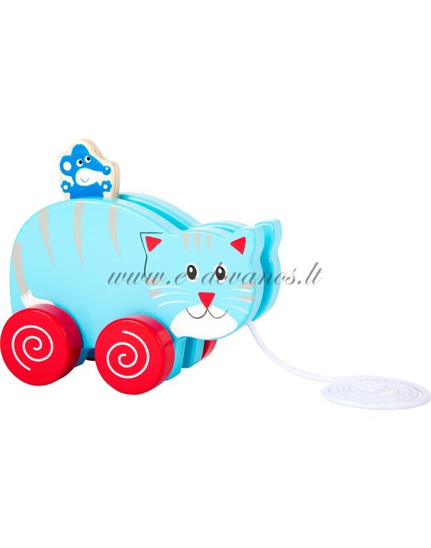 Traukiamas žaislas „Kačiukas su peliuku“