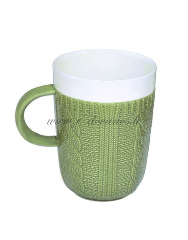 Žalias megztas puodelis