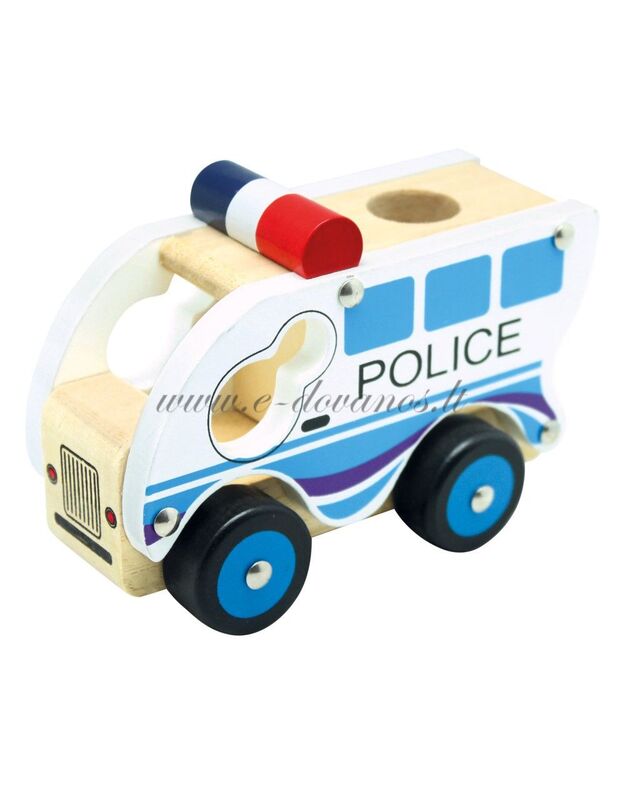 Medinė mašina „Policijos automobilis“
