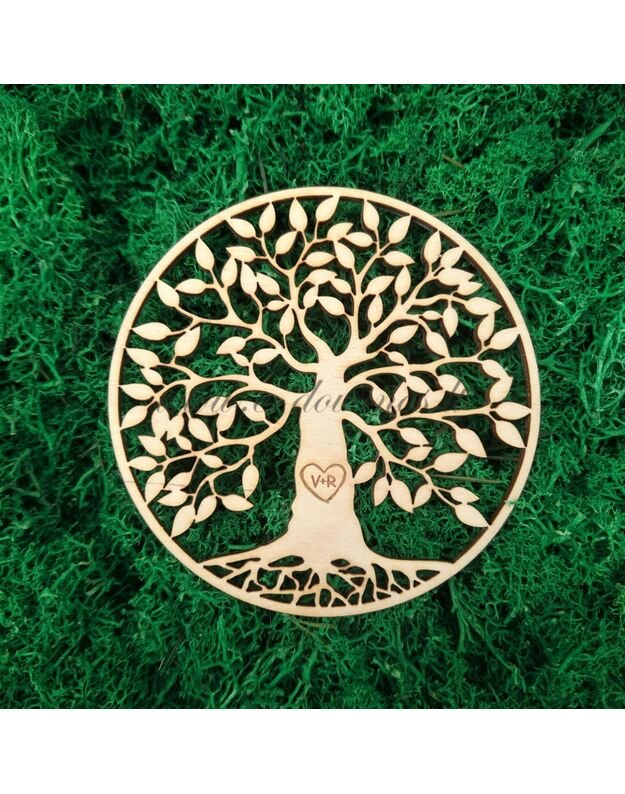 Padėkliukas su inicialais „Gyvenimo medis“