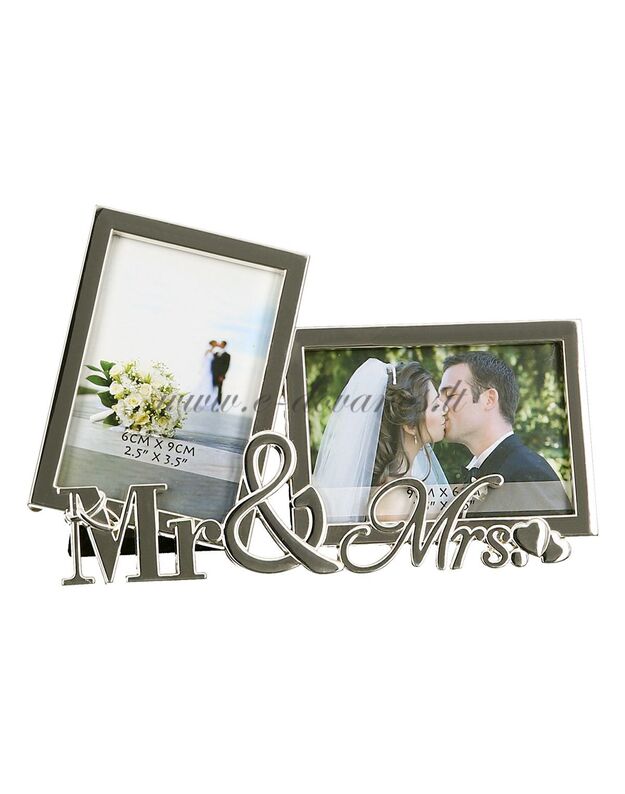 Dviejų nuotraukų rėmelis „Mr. & Mrs.“  (6 x 9cm) 