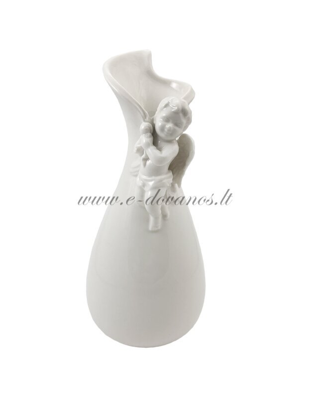 Porcelianinė vaza su angeliuku 