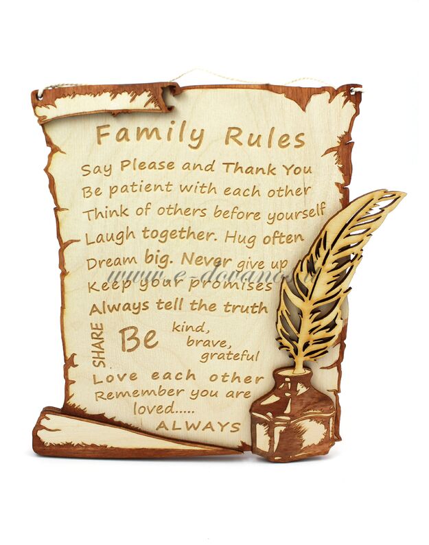 Šeimos taisyklės anglų kalba (Family rules)