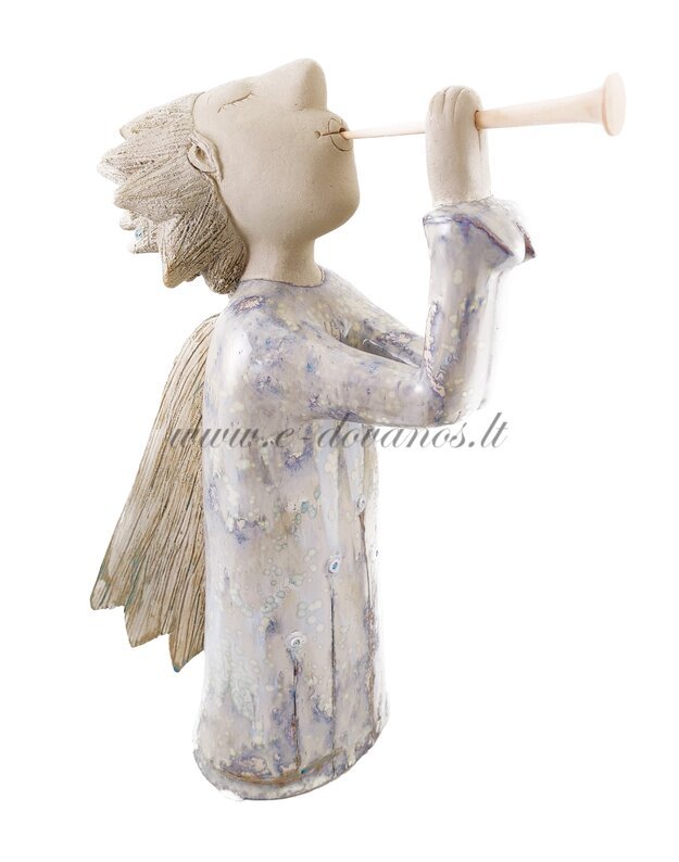 Keramikinis angelas su dūda