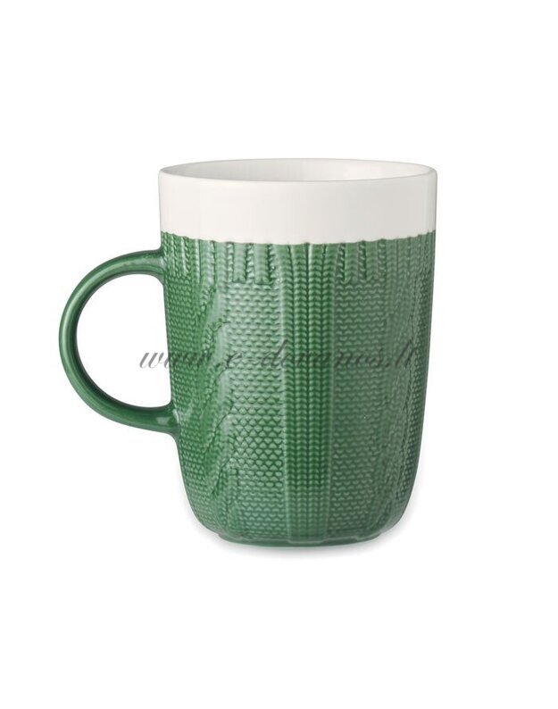 Žalias megztas puodelis